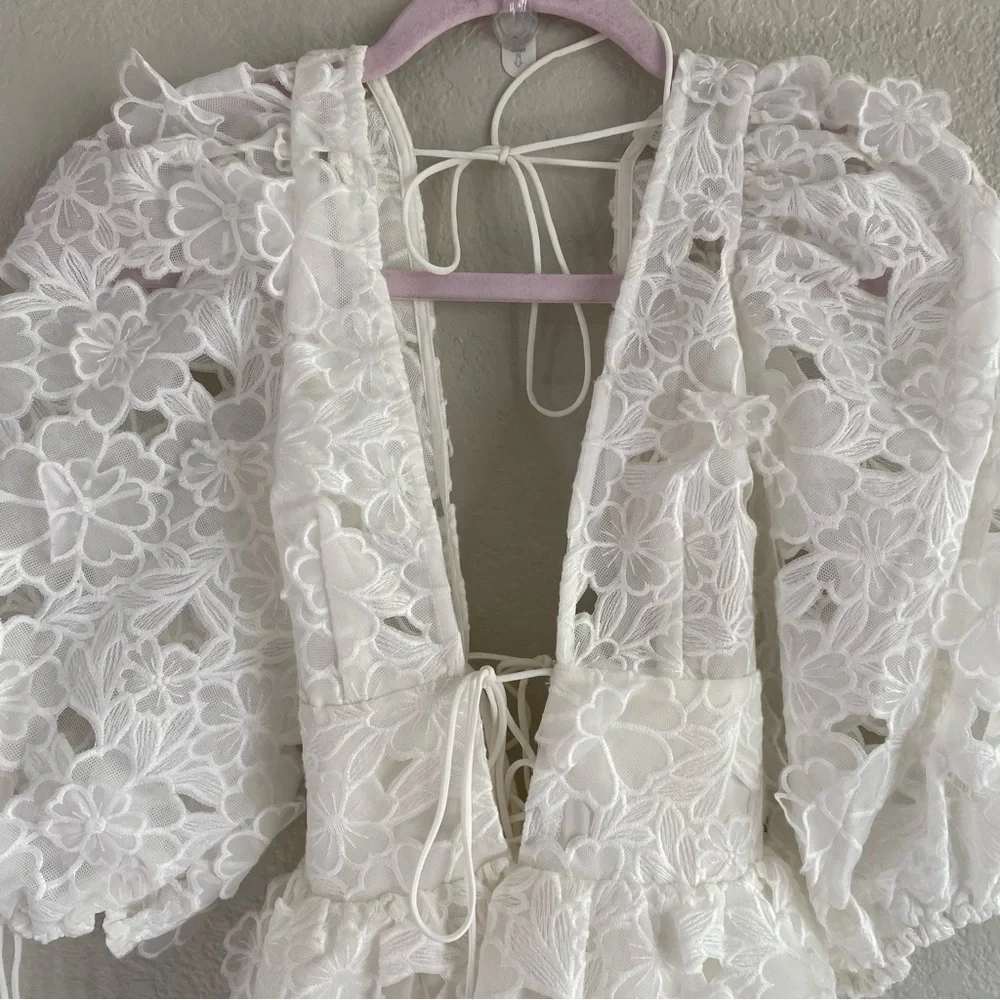 For Love and Lemons | White Leighton Mini Dress - Picture 8 of 12